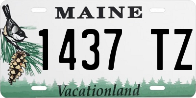 ME license plate 1437TZ