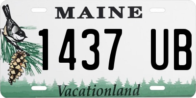 ME license plate 1437UB