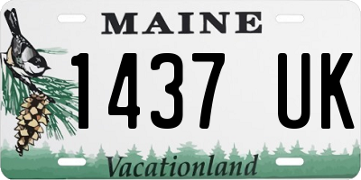 ME license plate 1437UK