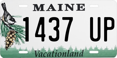 ME license plate 1437UP