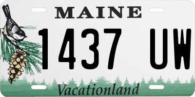 ME license plate 1437UW