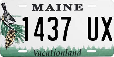 ME license plate 1437UX
