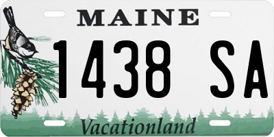 ME license plate 1438SA