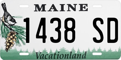 ME license plate 1438SD
