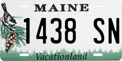 ME license plate 1438SN