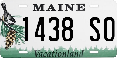 ME license plate 1438SO