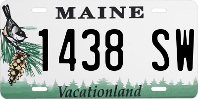 ME license plate 1438SW