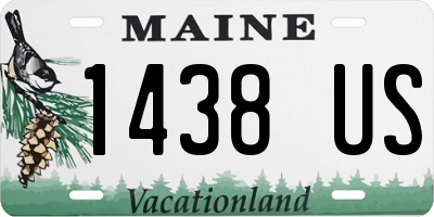 ME license plate 1438US