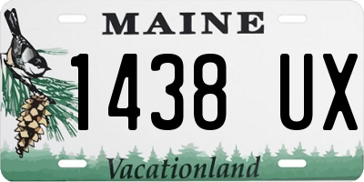 ME license plate 1438UX