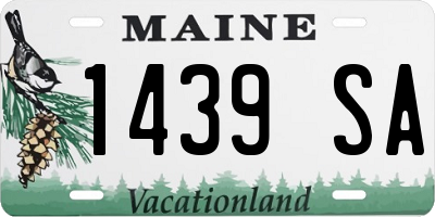 ME license plate 1439SA