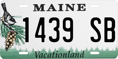 ME license plate 1439SB