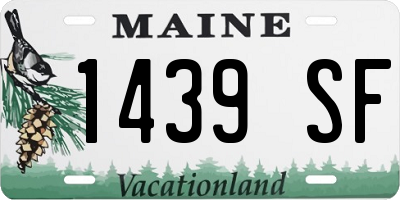 ME license plate 1439SF