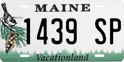 ME license plate 1439SP
