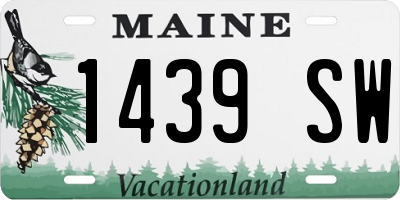 ME license plate 1439SW