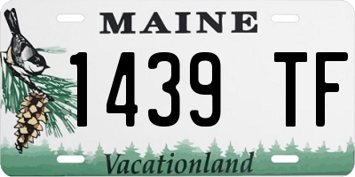 ME license plate 1439TF