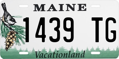 ME license plate 1439TG