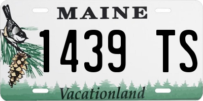 ME license plate 1439TS