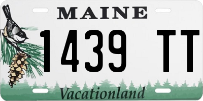 ME license plate 1439TT