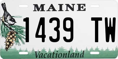 ME license plate 1439TW