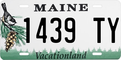 ME license plate 1439TY