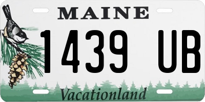 ME license plate 1439UB