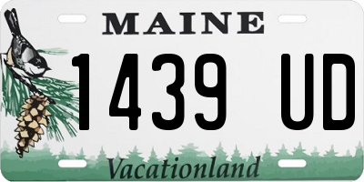 ME license plate 1439UD
