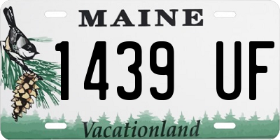 ME license plate 1439UF