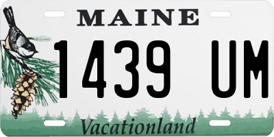 ME license plate 1439UM