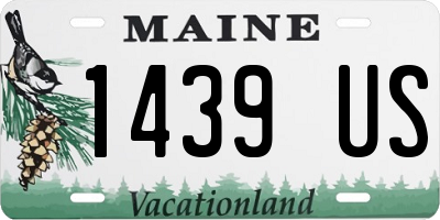 ME license plate 1439US