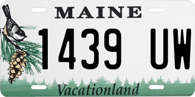 ME license plate 1439UW