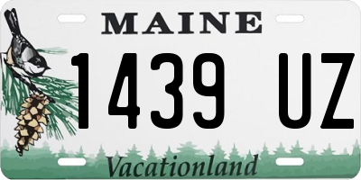 ME license plate 1439UZ