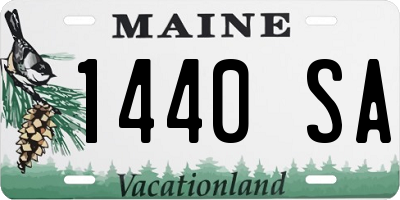 ME license plate 1440SA