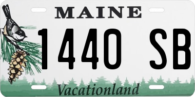 ME license plate 1440SB