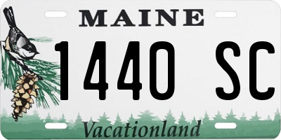 ME license plate 1440SC