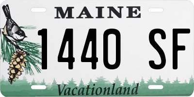 ME license plate 1440SF