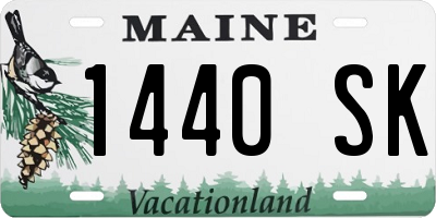 ME license plate 1440SK