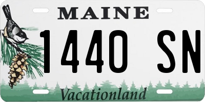 ME license plate 1440SN