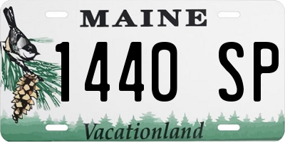 ME license plate 1440SP