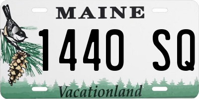 ME license plate 1440SQ