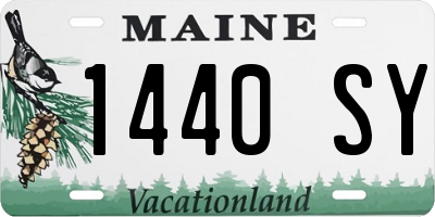 ME license plate 1440SY