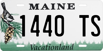 ME license plate 1440TS