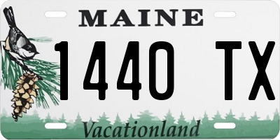 ME license plate 1440TX