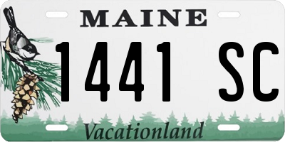 ME license plate 1441SC