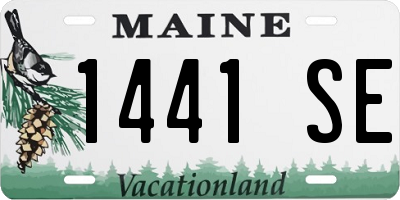 ME license plate 1441SE