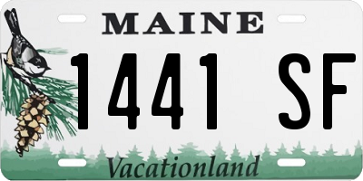 ME license plate 1441SF