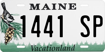 ME license plate 1441SP