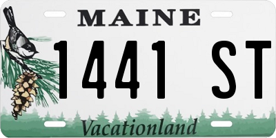 ME license plate 1441ST