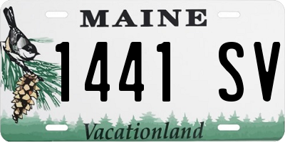 ME license plate 1441SV