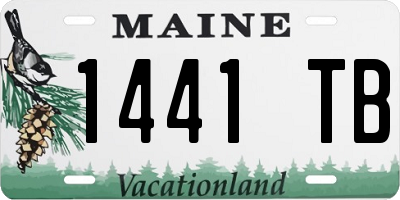 ME license plate 1441TB