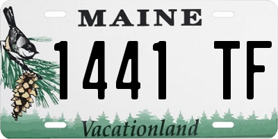 ME license plate 1441TF